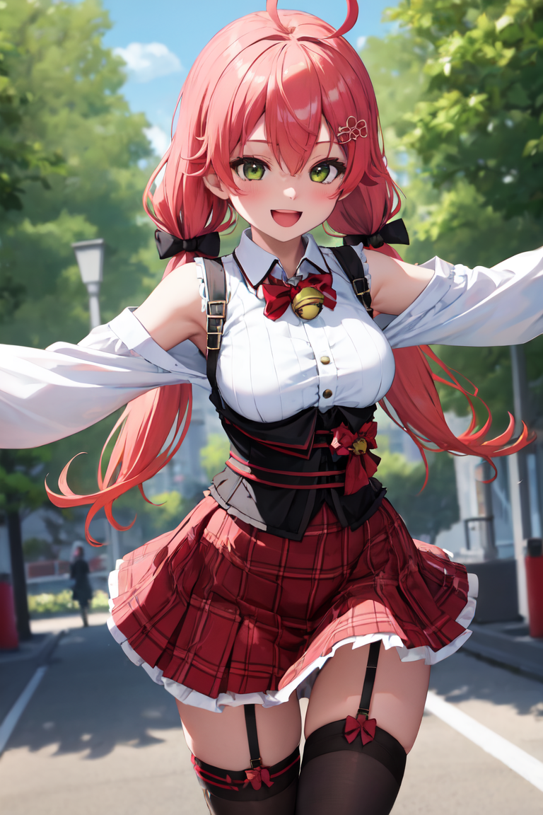 06291-2429474443-masterpiece, best quality, absurdres, perfect anatomy, MikoCasual, ahoge, low twintails, jingle bell, collared shirt, corset, re.png